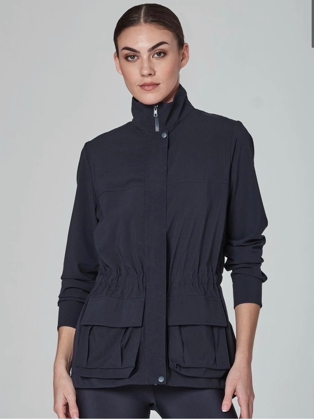 NWT 925 Fit Navy Pocket Change Zip-Front Jacket | Size M